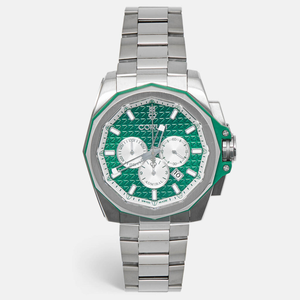 Corum Admiral 132.211.04/V200 AV51 Green Dial Titanium Men's Wristwatch 45 mm
