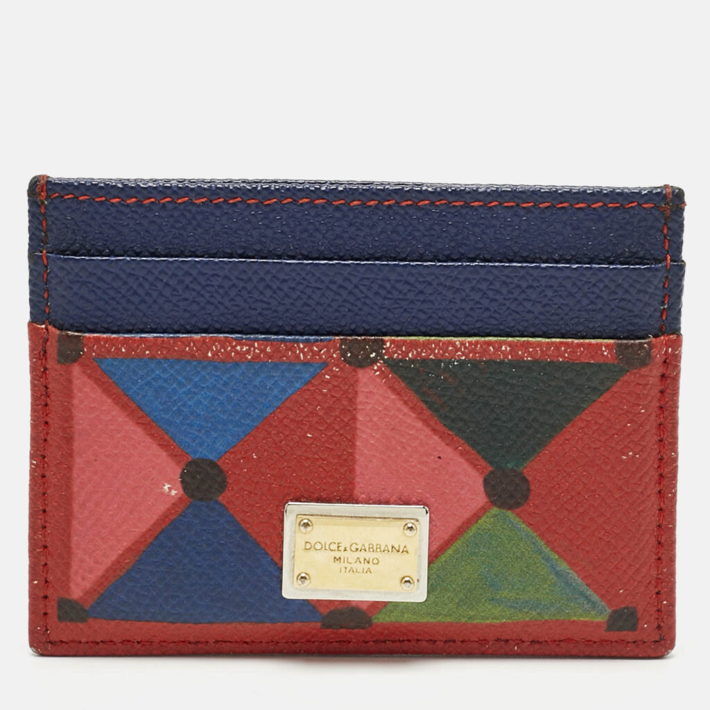 D&G Multicolor Printed Leather Card Holder D&G Multicolor Printed Leather Card Holder