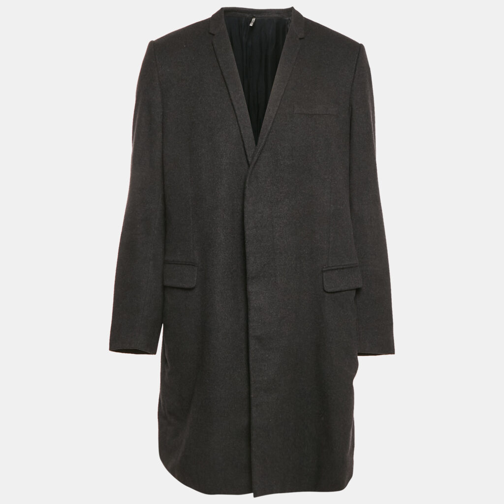 Dior Homme Black Cashmere Felt Coat XXL Dior Homme Black Cashmere Felt Coat XXL