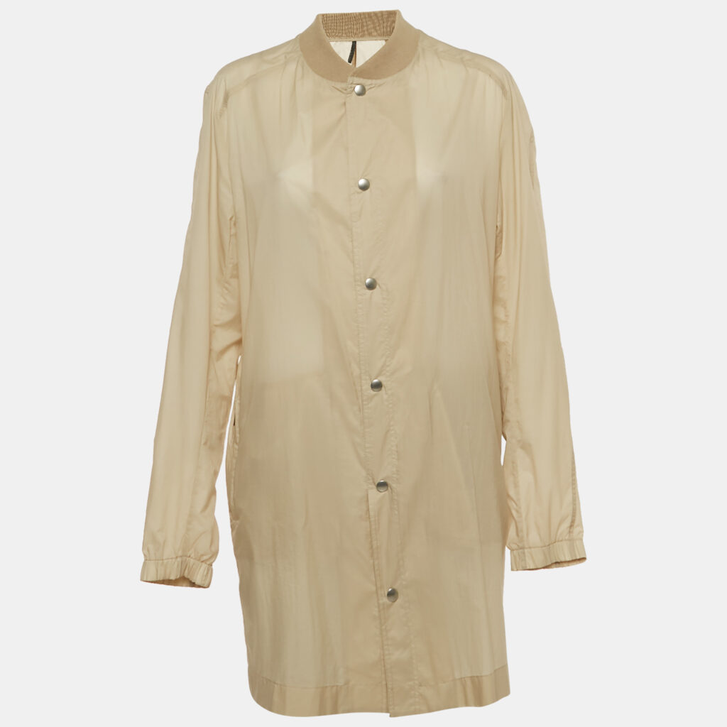 Dior Homme Cream Nylon Semi Sheer Short Coat M