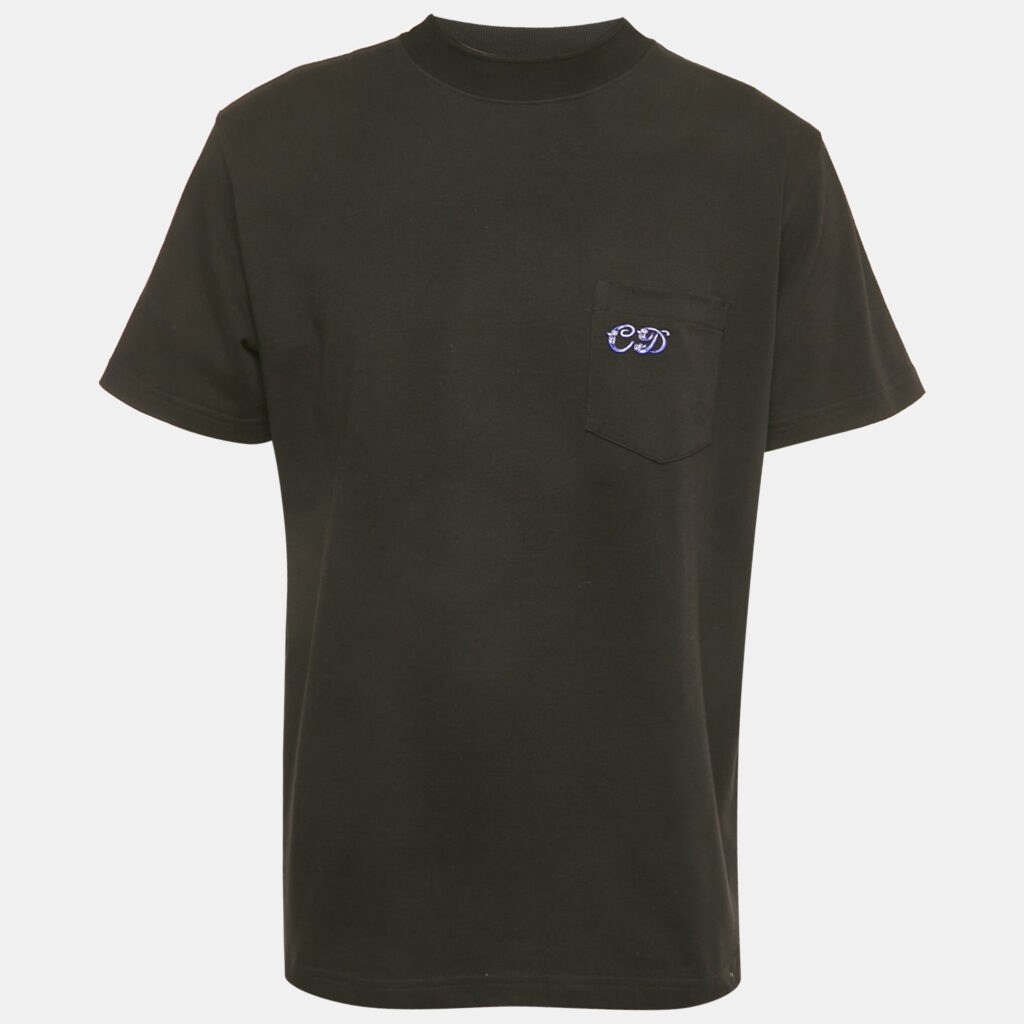 Dior Homme Black CD Embroidered Jersey T-Shirt L Dior Homme Black CD Embroidered Jersey T-Shirt L