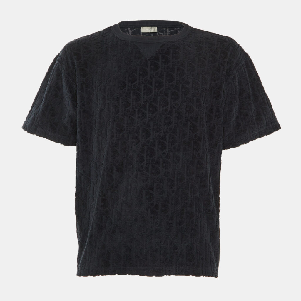 Dior Homme Black Terry Oblique T-Shirt XL Dior Homme Black Terry Oblique T-Shirt XL