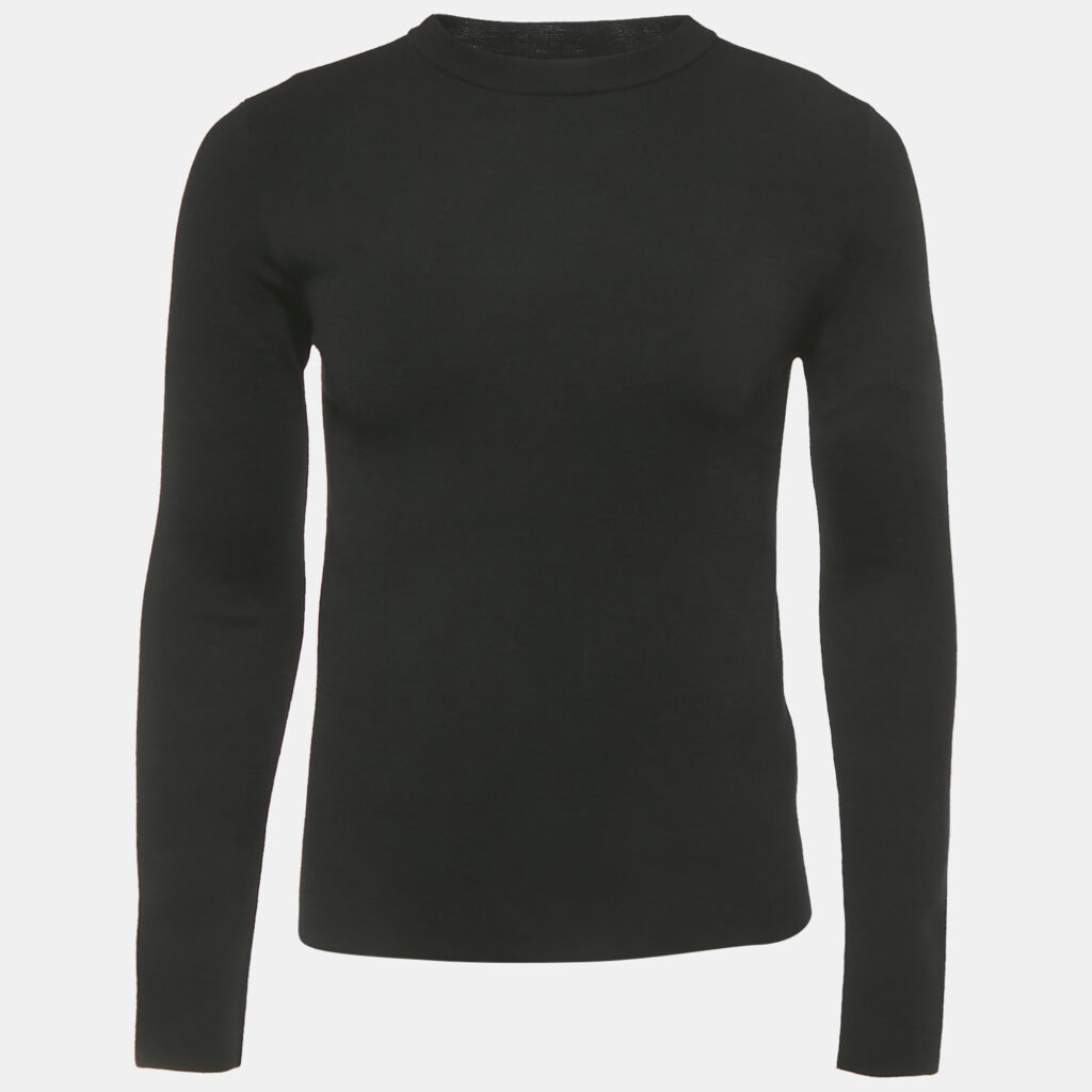 Dior Homme Black Stretch Knit Crewneck Sweatshirt XS Dior Homme Black Stretch Knit Crewneck Sweatshirt XS