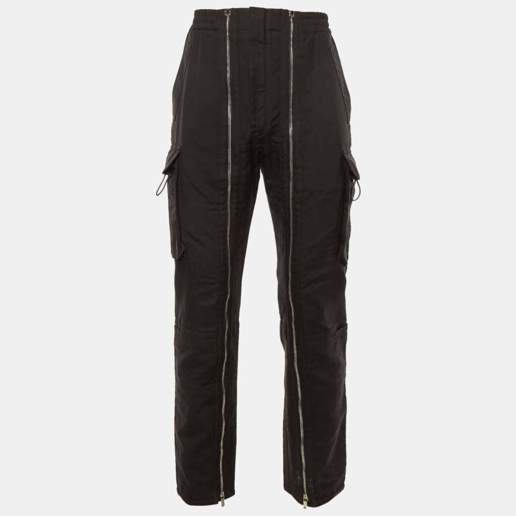 Dior Homme X Cactus Jack Black Cotton Zip Detail Cargo Pants S Dior Homme X Cactus Jack Black Cotton Zip Detail Cargo Pants S