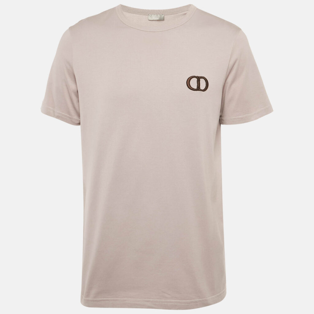 Dior Homme Lavender CD Icon Embroidered Cotton T-Shirt L