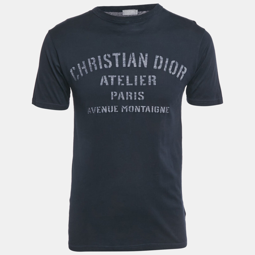 Dior Homme Blue Printed Jersey T-Shirt XS