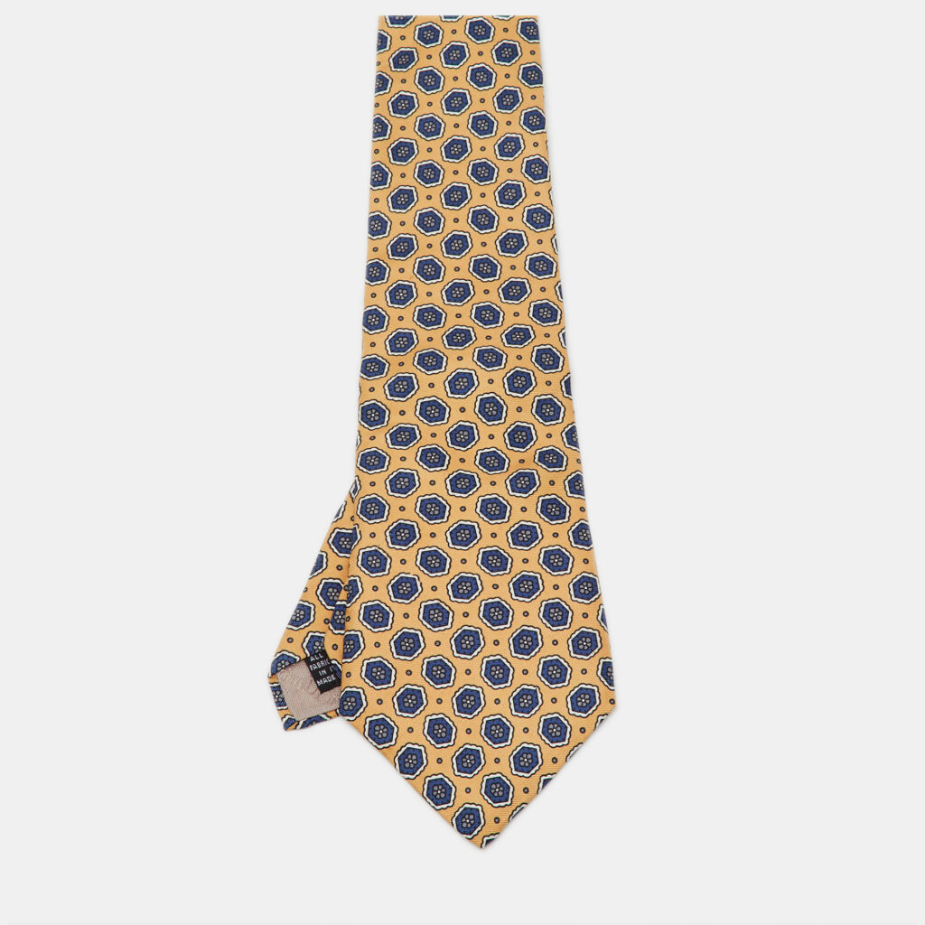 Dior Multicolor Vintage Printed Silk Traditional Tie