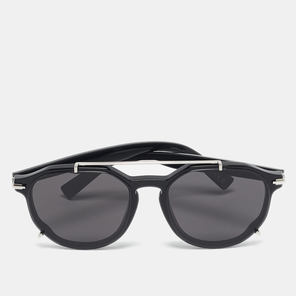 Dior Black/Silver Tone 10A0 BlackSuit RI Aviator Sunglasses Dior Black/Silver Tone 10A0 BlackSuit RI Aviator Sunglasses