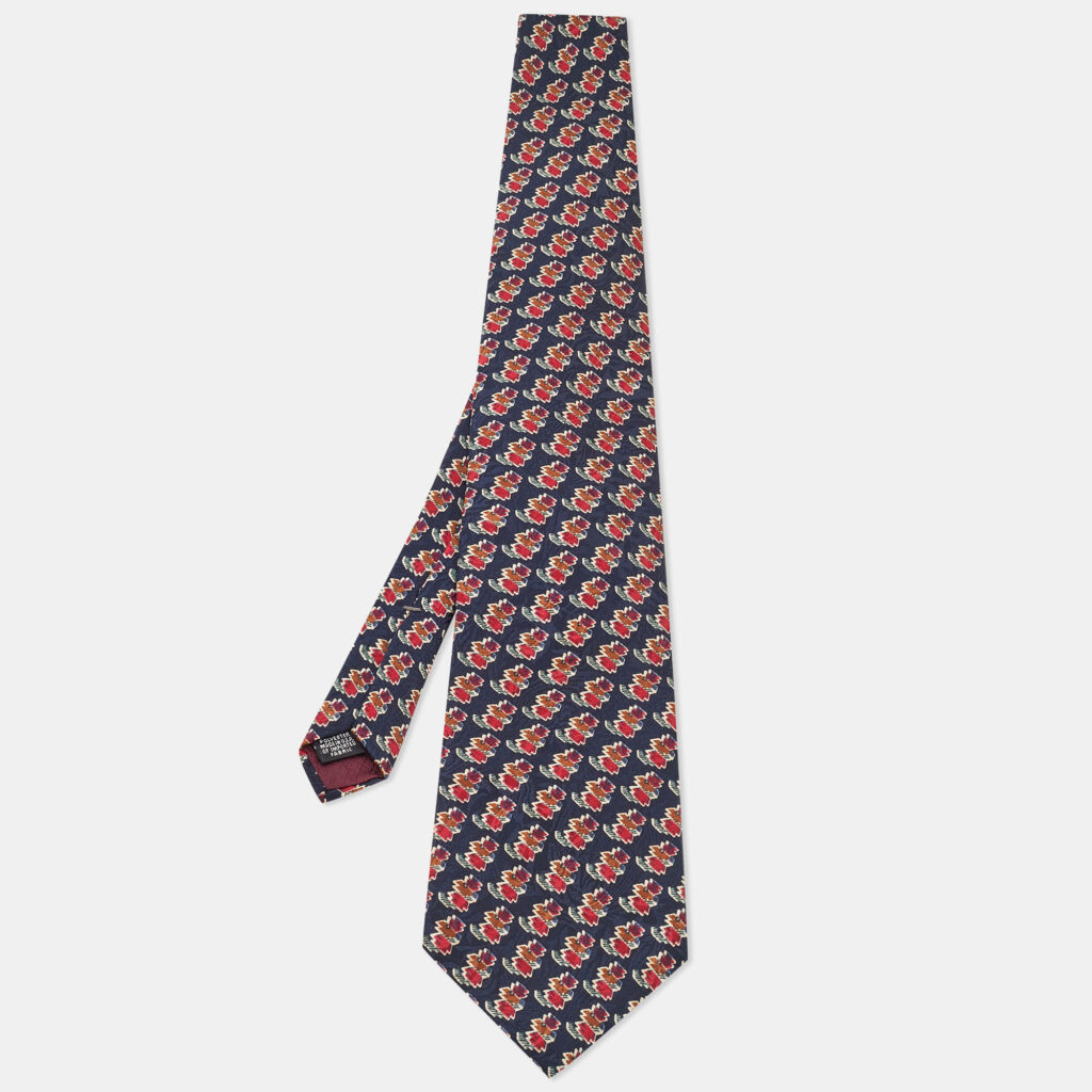 Christian Dior Monsieur Black Printed Polyester Tie Christian Dior Monsieur Black Printed Polyester Tie