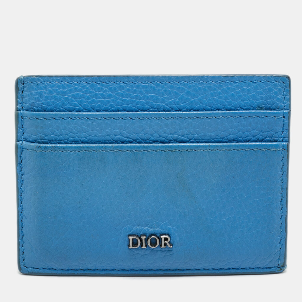 luxury-men-dior-used-bags-p1177666-001-1.jpg Dior Homme Blue Leather Card Holder