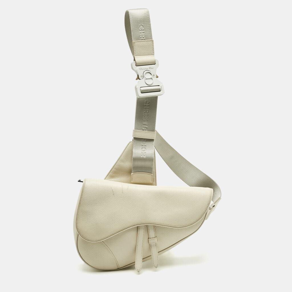 Dior Off White Leather Saddle Crossbody Bag Dior Off White Leather Saddle Crossbody Bag