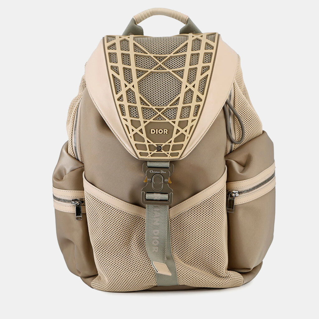 Dior Cobra Backpack Khaki/Beige Nylon Mesh Dior Cobra Backpack Khaki/Beige Nylon Mesh