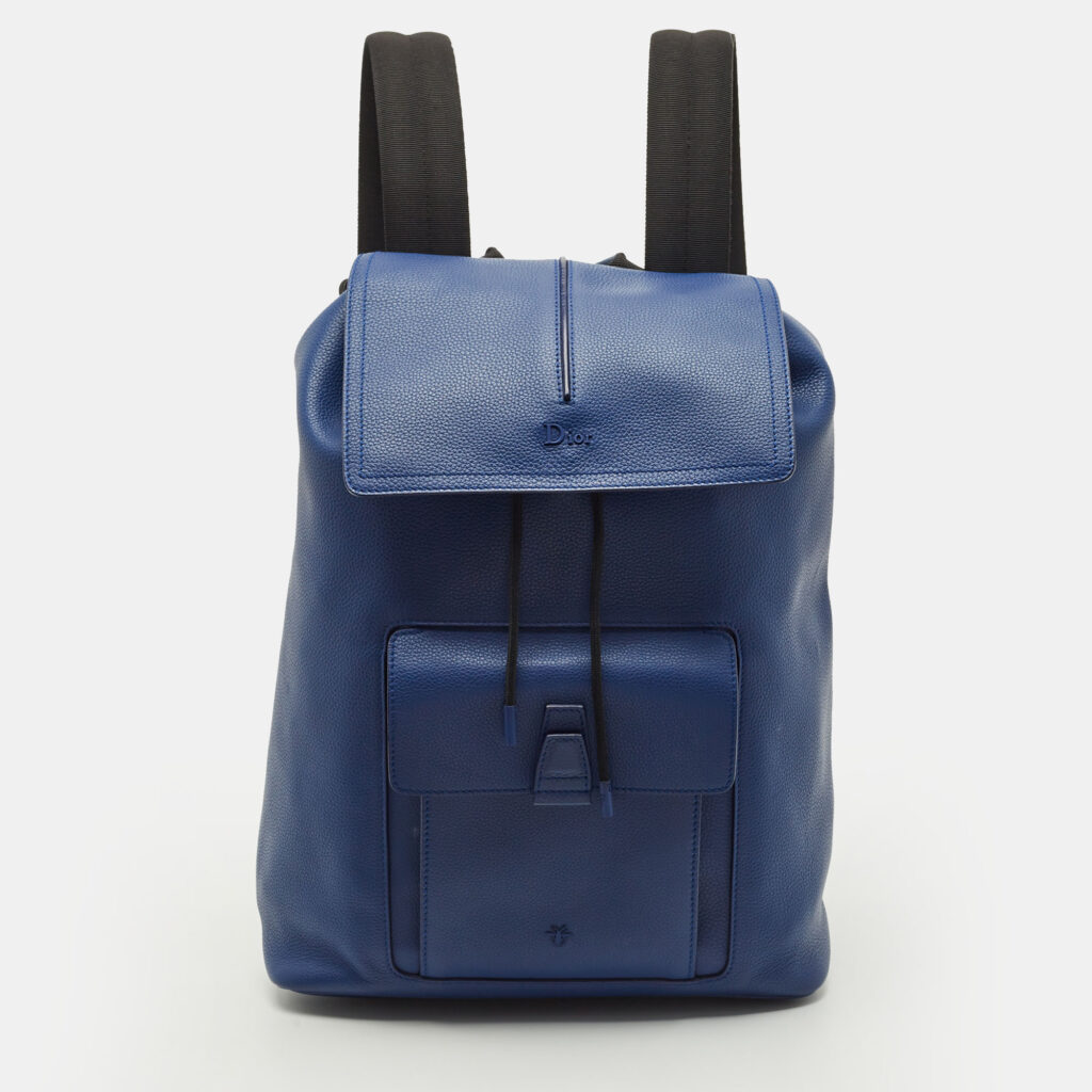 Dior Motion Blue Leather Backpack