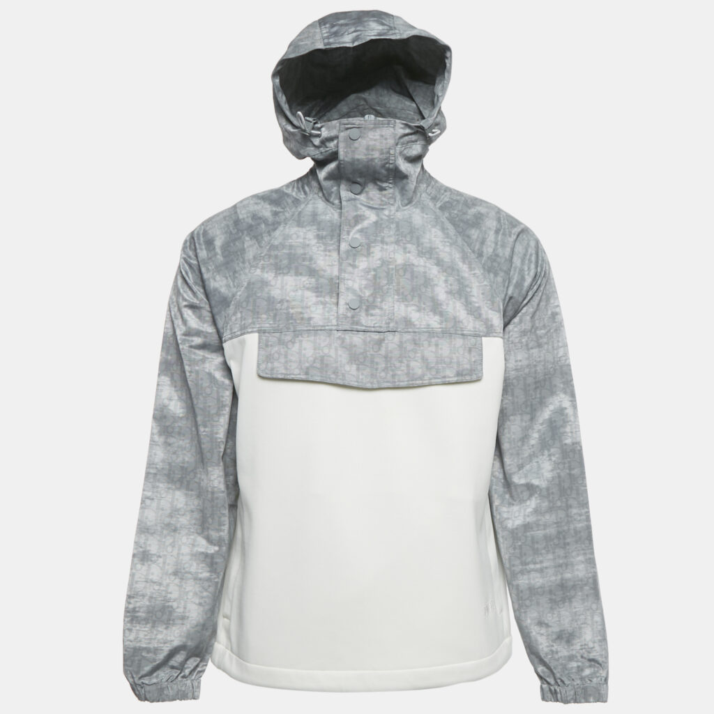 Dior Homme Grey /White Oblique Hooded Anorak Jacket XS Dior Homme Grey /White Oblique Hooded Anorak Jacket XS