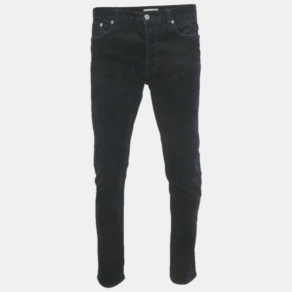 Dior Velvet Logo Embroidered Slim Fit Jeans M Waist 32 "