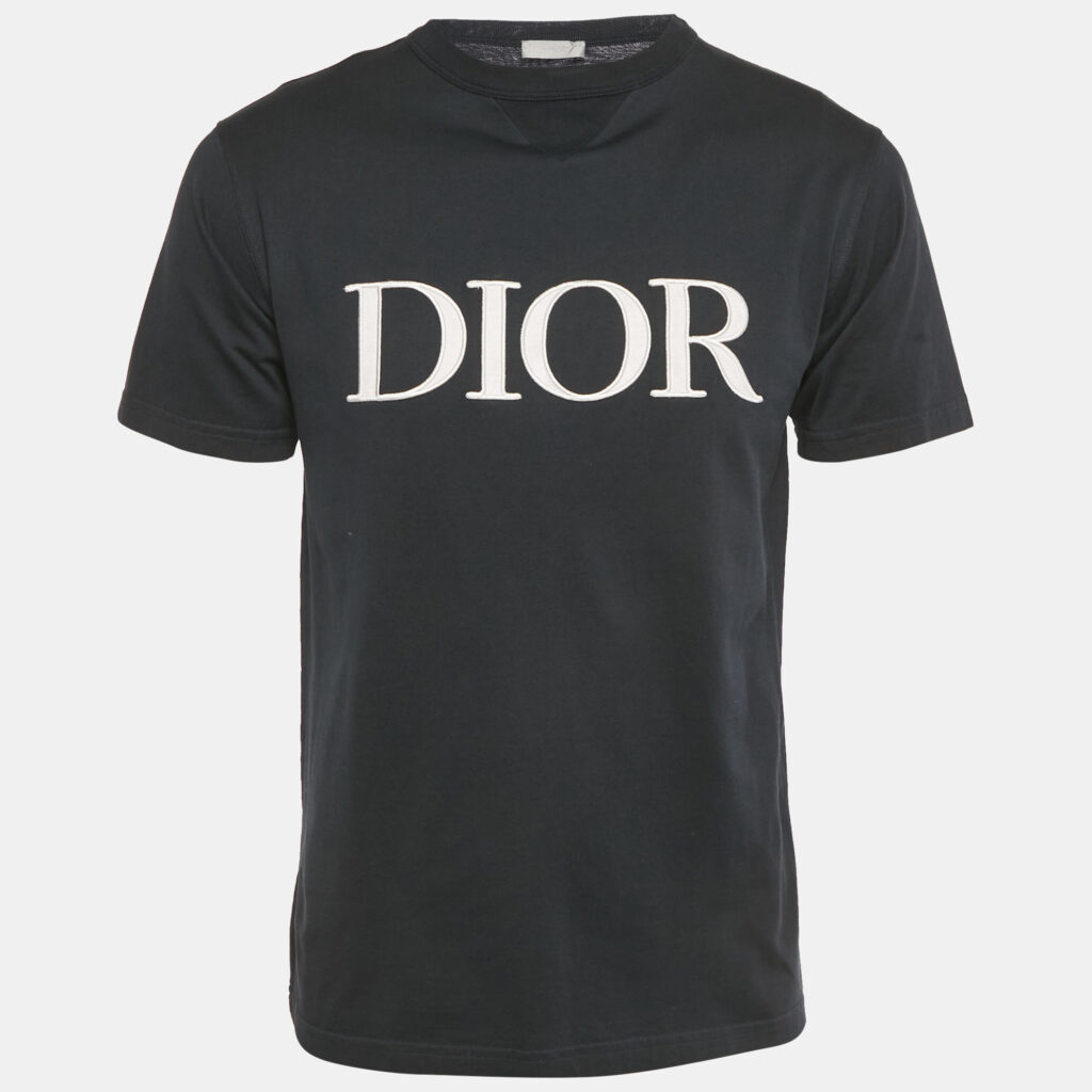 Dior Homme Black Logo Embroidered Cotton T- Shirt XS Dior Homme Black Logo Embroidered Cotton T- Shirt XS