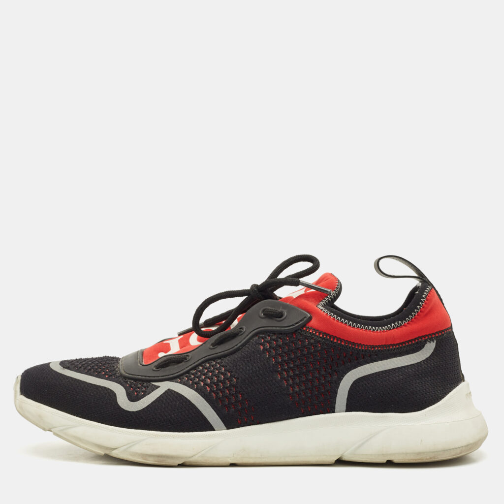 Dior Black/Red Knit Fabric and Neoprene B21 Sneakers Size 42 Dior Black/Red Knit Fabric and Neoprene B21 Sneakers Size 42