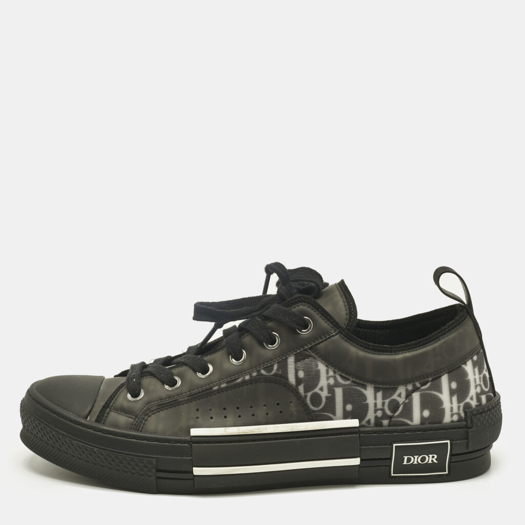 Dior Black Mesh and PVC B23 Lace Up Sneakers Size 42 Dior Black Mesh and PVC B23 Lace Up Sneakers Size 42