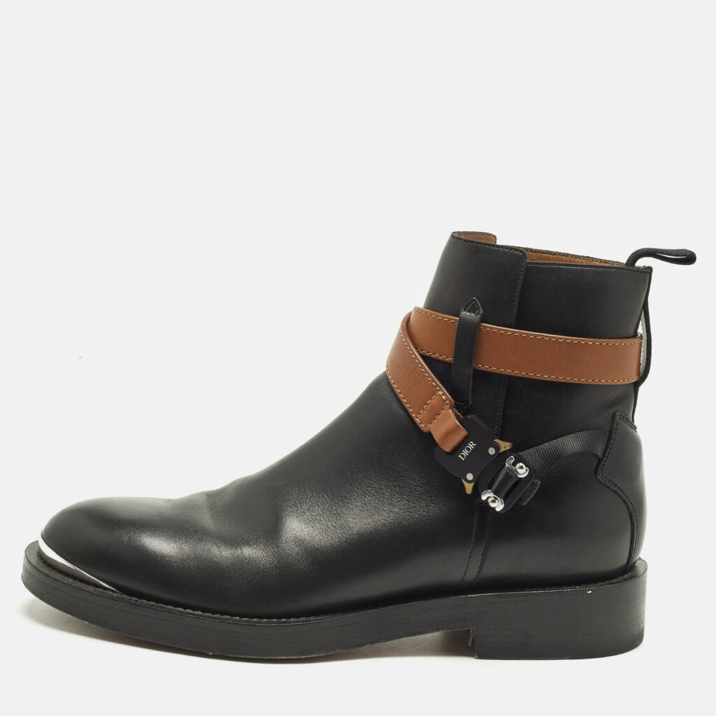 Dior Black Leather Evidence Jodhpur Buckle Ankle Length Boots Size 41 Dior Black Leather Evidence Jodhpur Buckle Ankle Length Boots Size 41