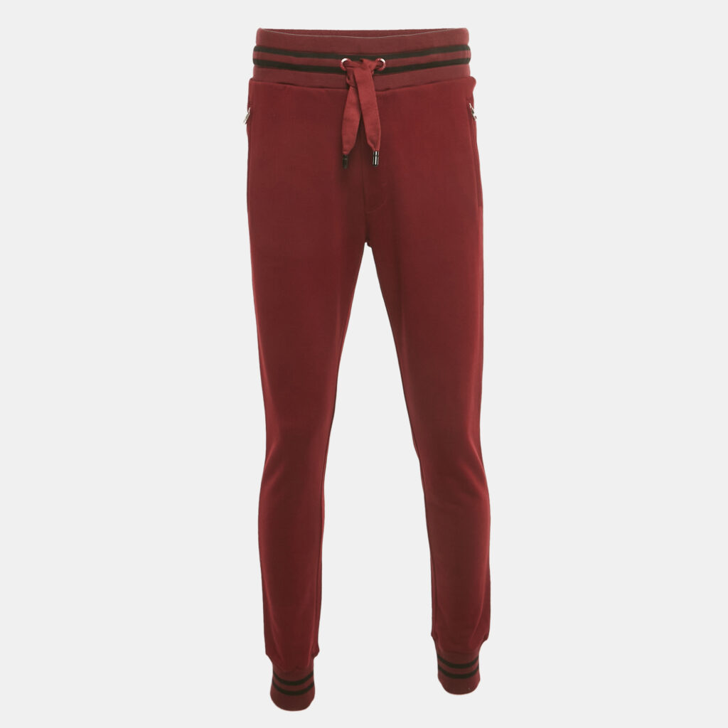 Dolce & Gabbana Red Cotton Knit Jogger Pants S Dolce & Gabbana Red Cotton Knit Jogger Pants S