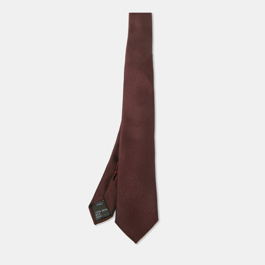 luxury-men-dolcegabbana-used-accessories-p1178004-001-1.jpg Dolce & Gabbana Burgundy Silk Skinny Tie