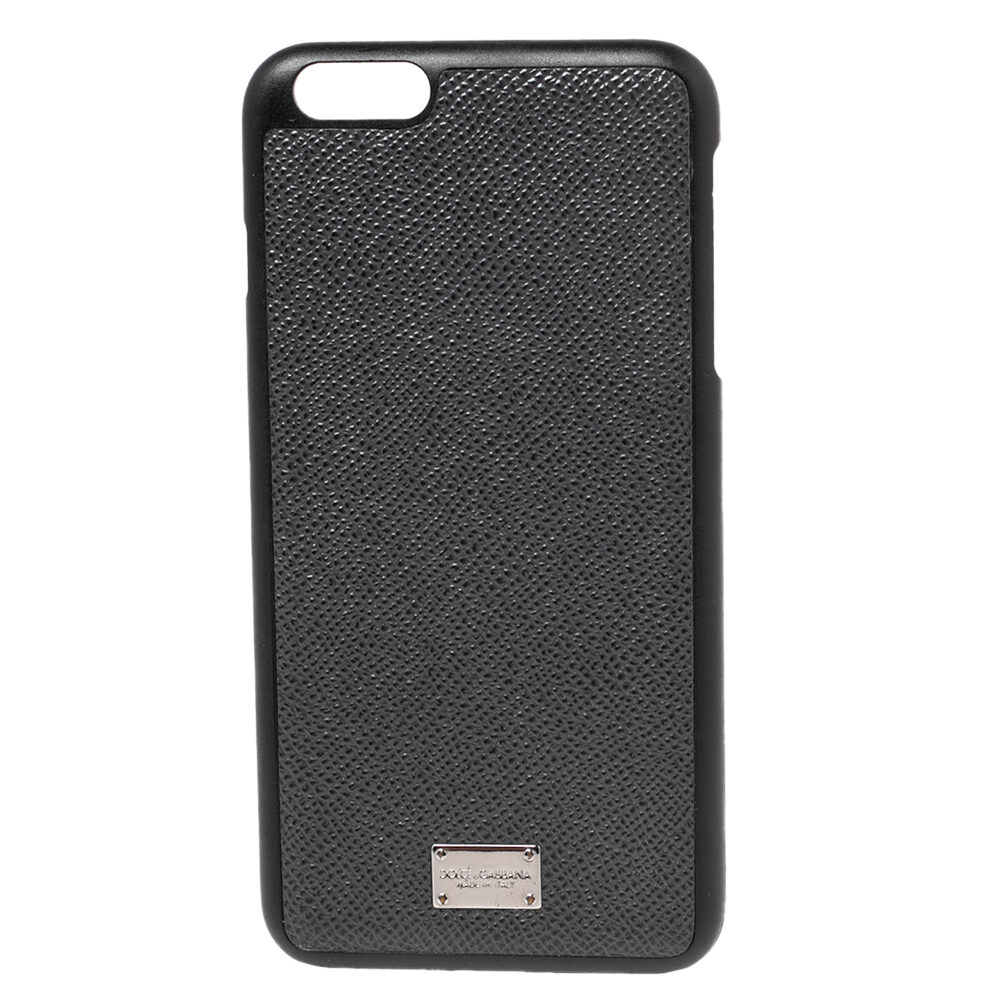Dolce & Gabbana Black Leather iPhone 7/8 Plus Case Dolce & Gabbana Black Leather iPhone 7/8 Plus Case
