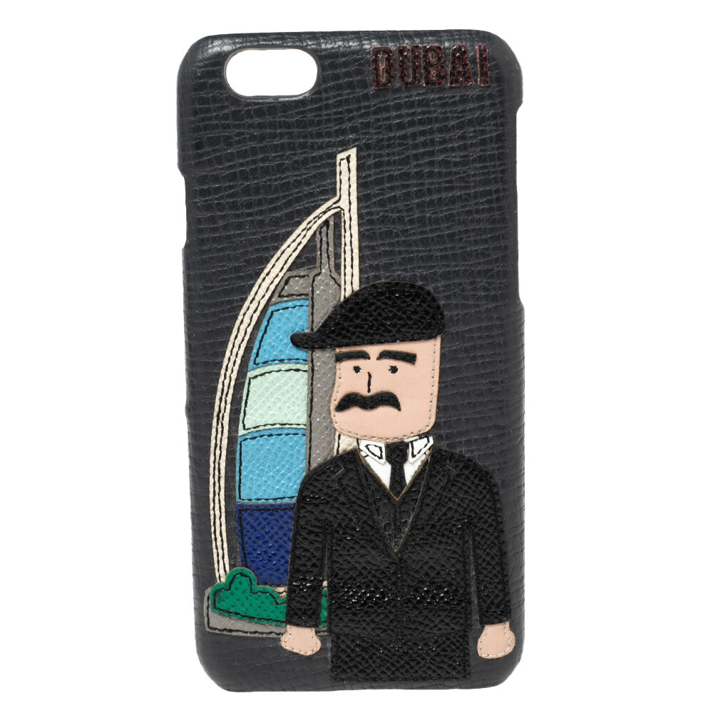 Dolce & Gabbana Black Leather DG Loves Dubai iPhone 6 Cover Dolce & Gabbana Black Leather DG Loves Dubai iPhone 6 Cover