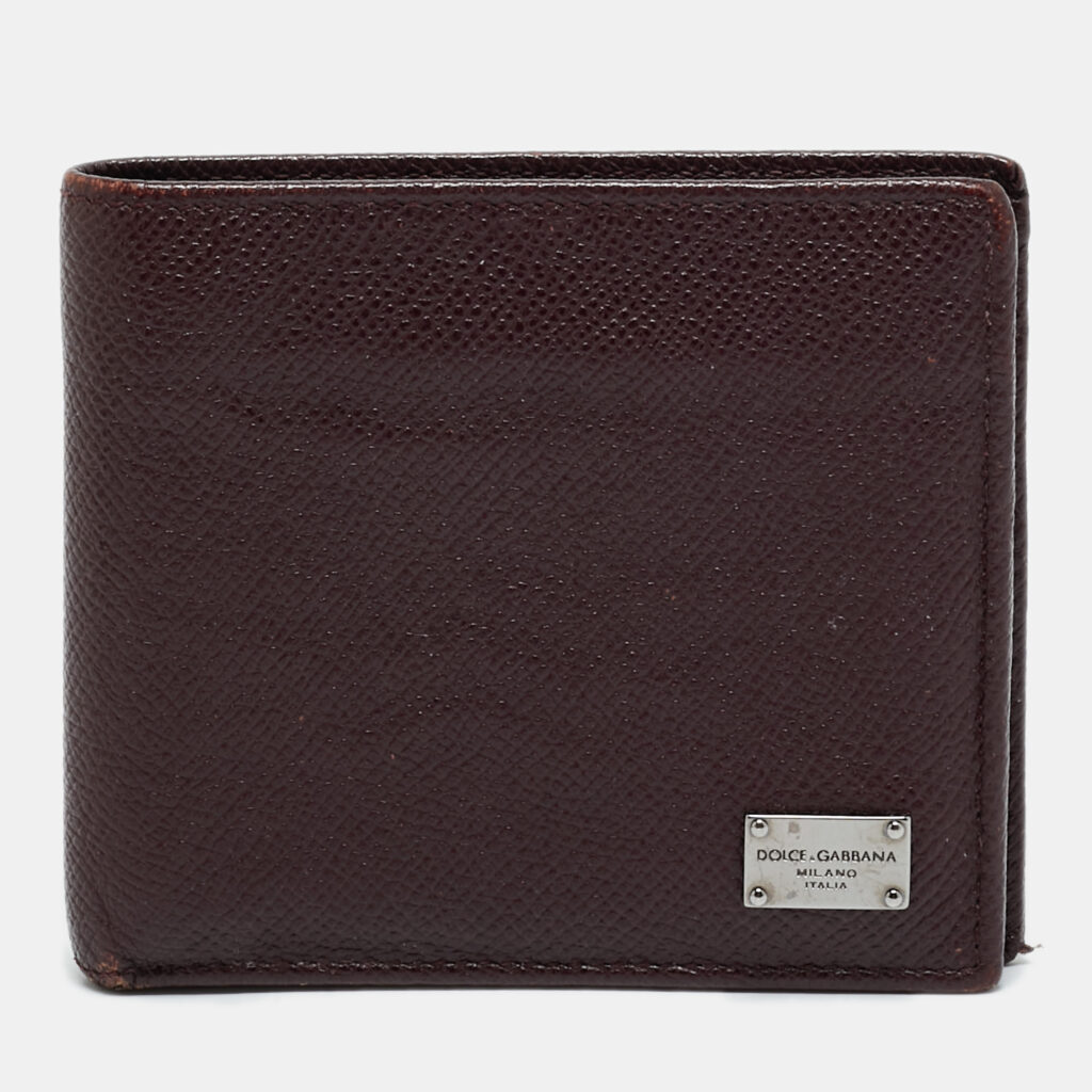 Dolce & Gabbana Burgundy Leather Bifold Wallet Dolce & Gabbana Burgundy Leather Bifold Wallet