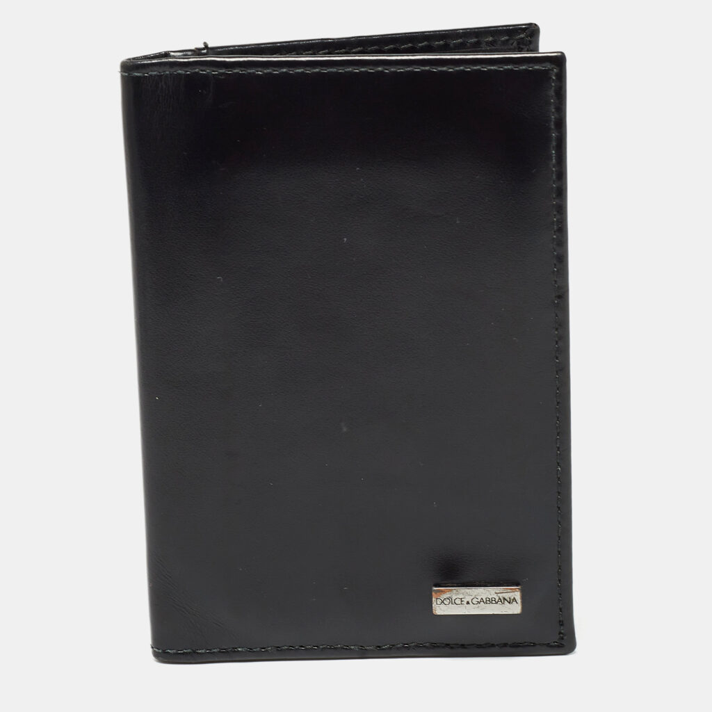 Dolce & Gabbana Black Leather Bifold Card Holder Dolce & Gabbana Black Leather Bifold Card Holder
