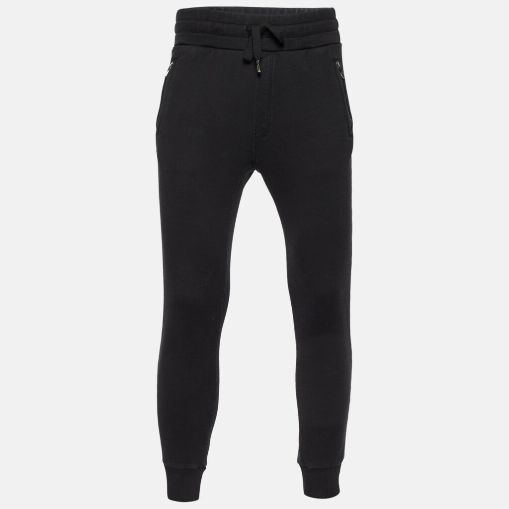 Dolce & Gabbana Black Cotton Jogger Pants XS Dolce & Gabbana Black Cotton Jogger Pants XS