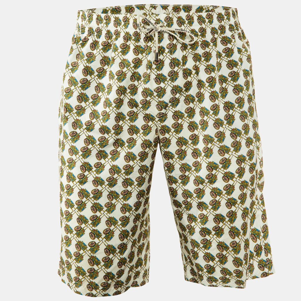 Dolce & Gabbana Beachwear Multicolor Printed Swim Shorts L
