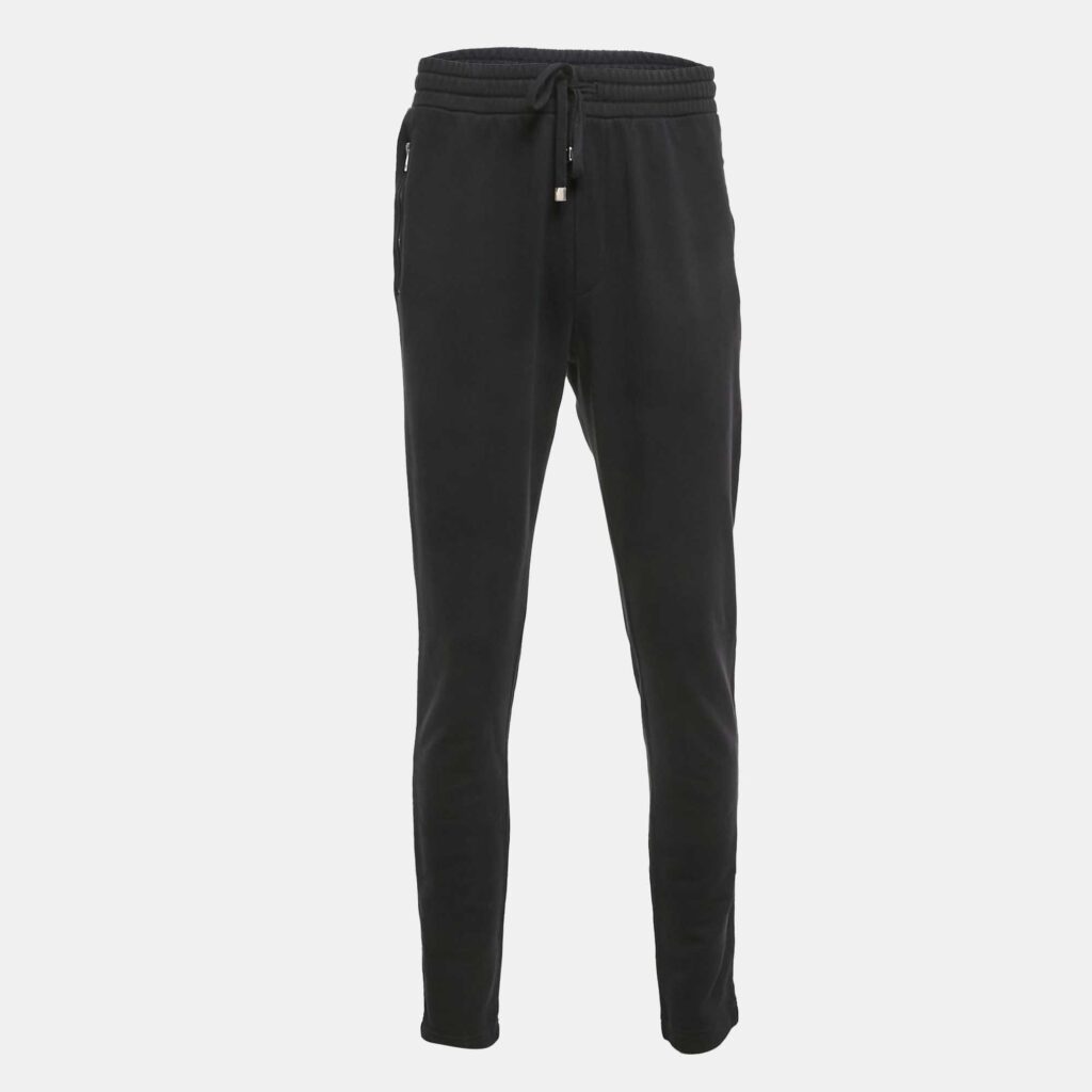 Dolce & Gabbana Black Cotton Logo Plaque Detail Sweatpants XXL Dolce & Gabbana Black Cotton Logo Plaque Detail Sweatpants XXL