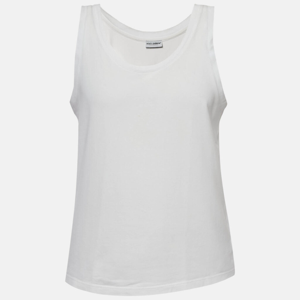 Dolce & Gabbana Underwear White Jersey Sleeveless T-Shirt L