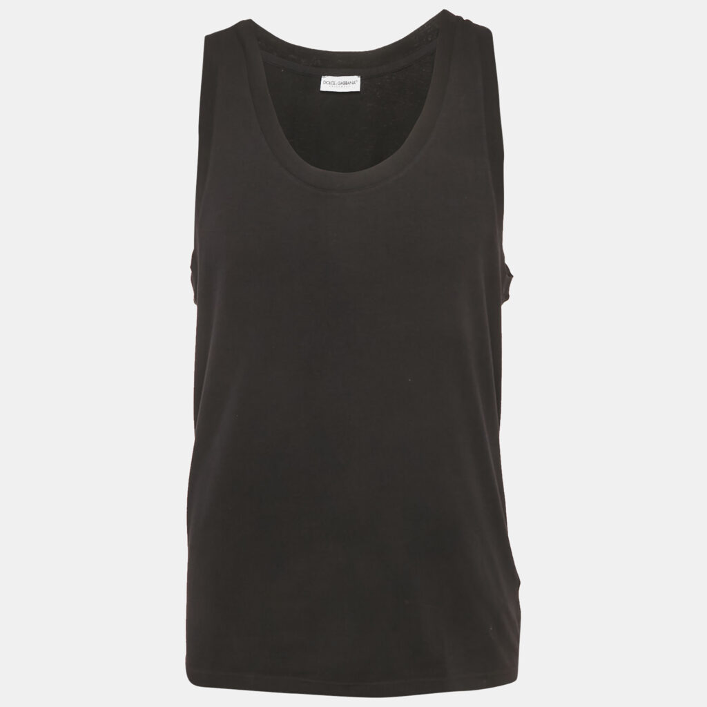 Dolce & Gabbana Underwear Black Jersey Sleeveless T-Shirt L