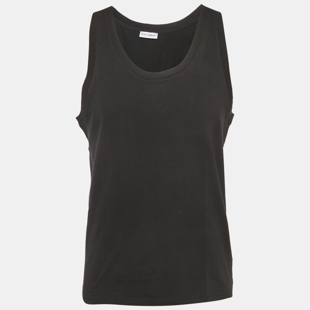 Dolce & Gabbana Underwear Black Jersey Sleeveless T-Shirt L