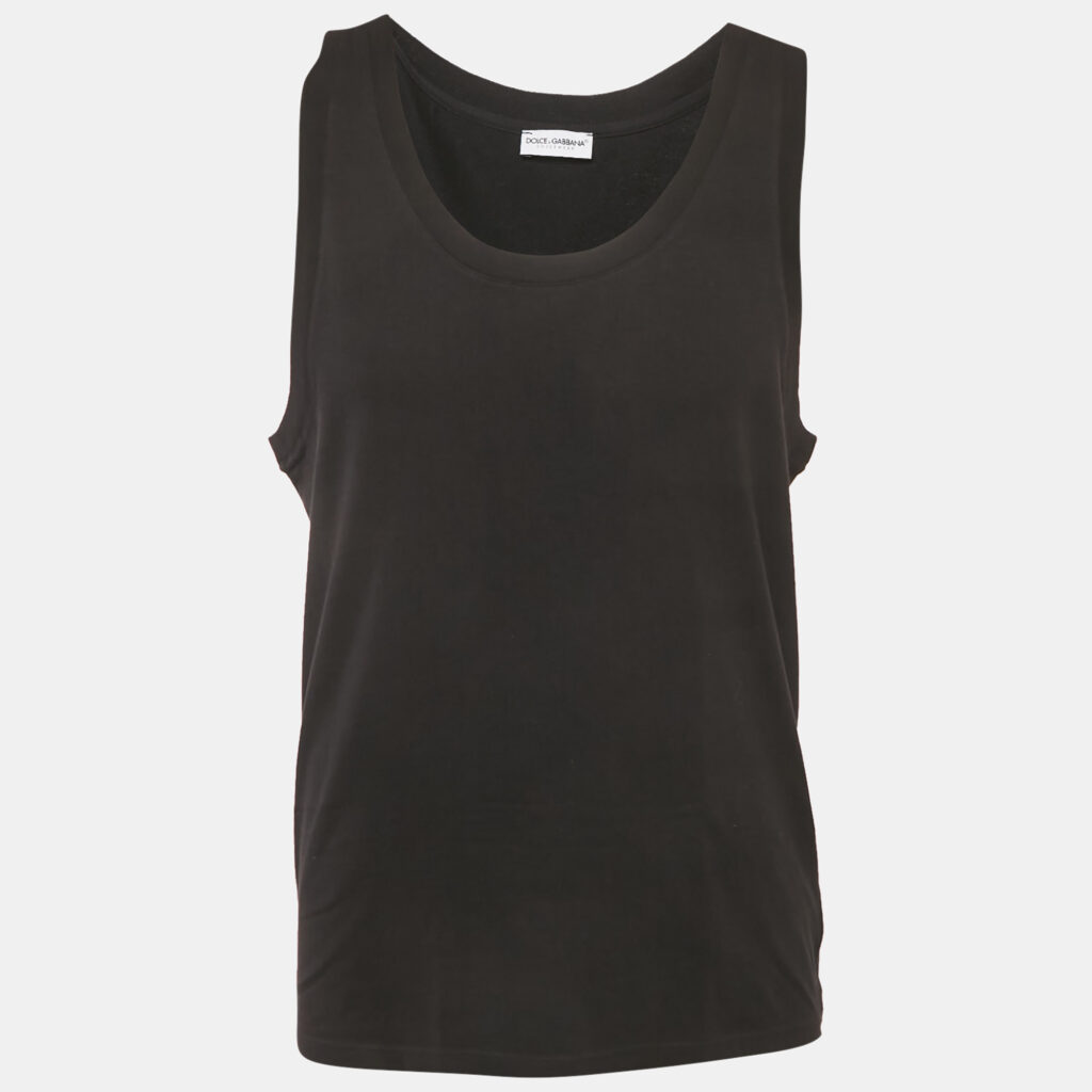 Dolce & Gabbana Underwear Black Jersey Sleeveless T-Shirt L