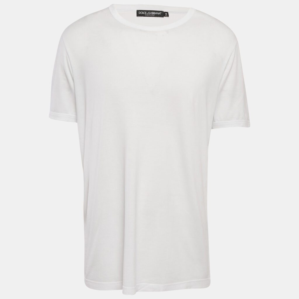 Dolce & Gabbana White Jersey Crewneck T-Shirt XXL
