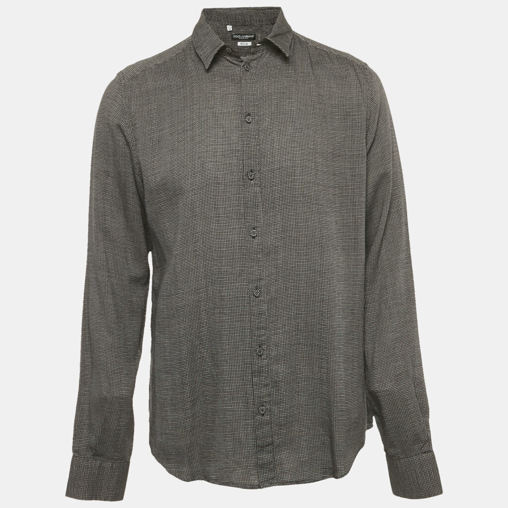 Dolce & Gabbana Black Cotton Button Front Shirt XL Dolce & Gabbana Black Cotton Button Front Shirt XL
