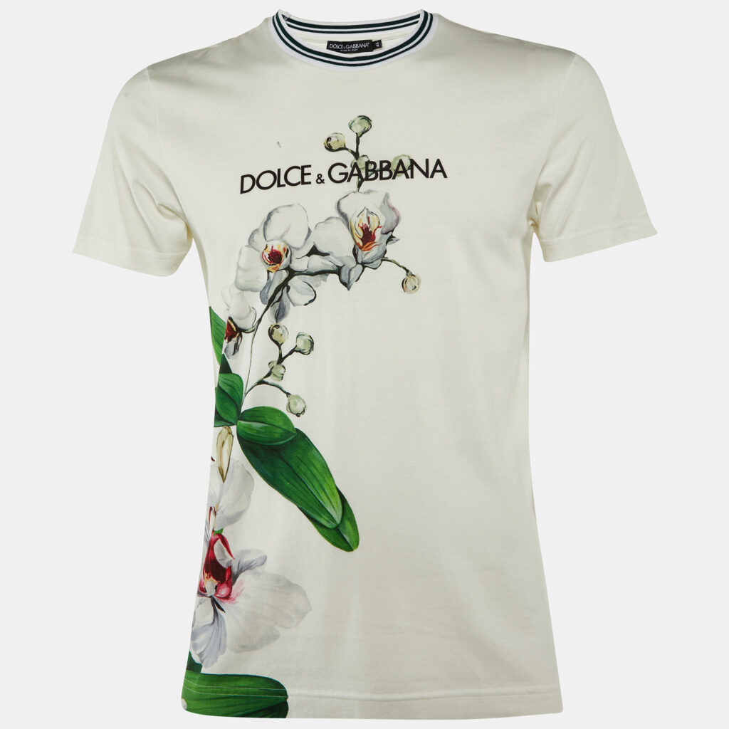 Dolce & Gabbana Multicolor Printed Cotton Crew Neck T-Shirt S