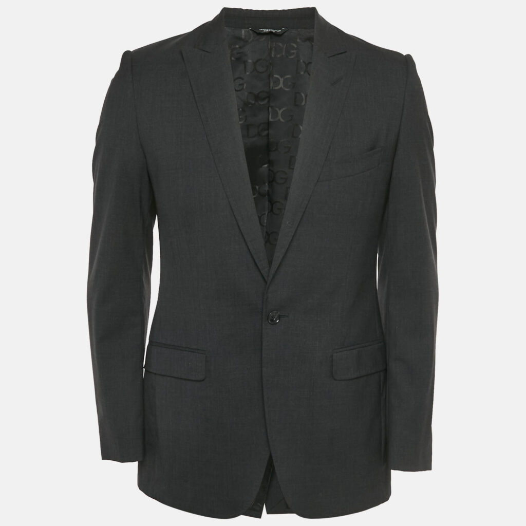 Dolce & Gabbana Black Wool Single Breasted Blazer S