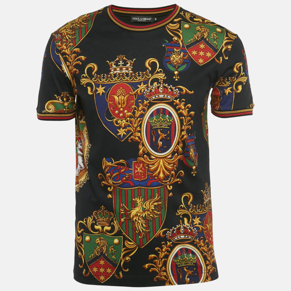 Dolce & Gabbana Black Stemmi 3 Print Cotton Crewneck T-Shirt S