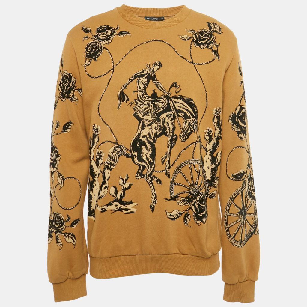 luxury-men-dolcegabbana-used-clothes-p1221814-002.jpg Dolce & Gabbana Brown Patterend Knit Sweatshirt XL