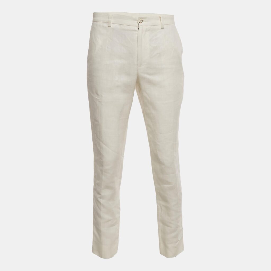 Dolce & Gabbana White Linen Trousers L Dolce & Gabbana White Linen Trousers L