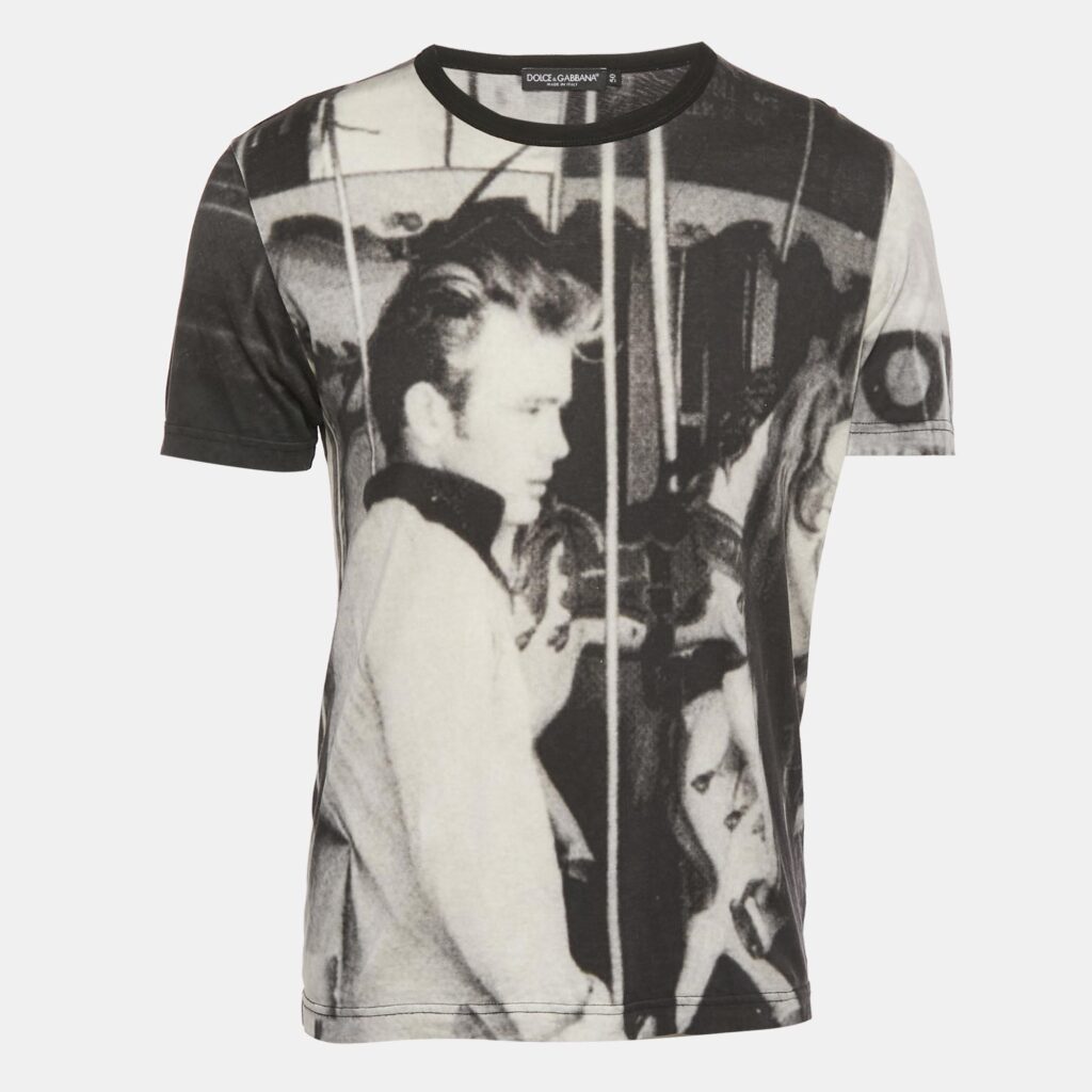 Dolce & Gabbana Black Graphic Print Cotton T-Shirt L Dolce & Gabbana Black Graphic Print Cotton T-Shirt L
