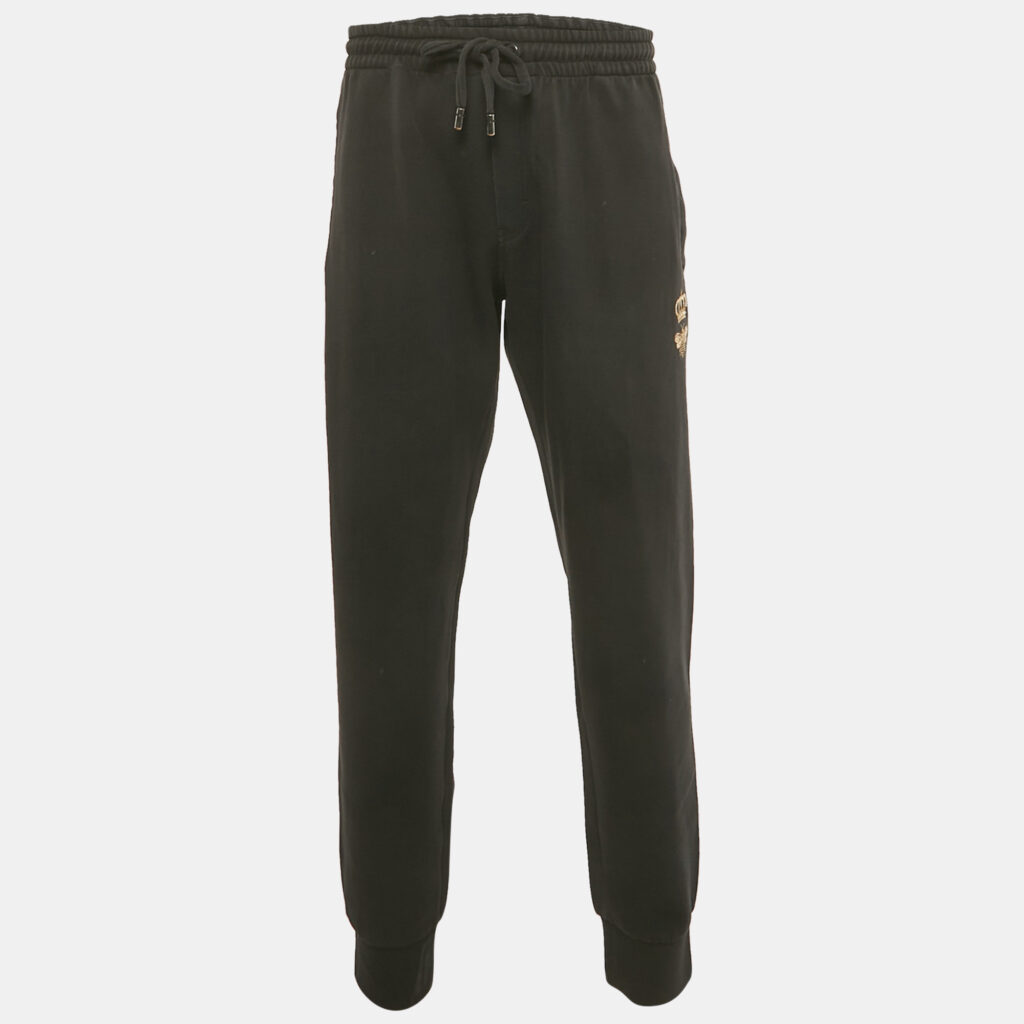 Dolce & Gabbana Black Crown Embroidered Cotton Jogger Pants XXXL Dolce & Gabbana Black Crown Embroidered Cotton Jogger Pants XXXL
