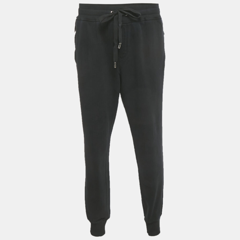 Dolce & Gabbana Black Cotton Knit Jogger Pants 4XL Dolce & Gabbana Black Cotton Knit Jogger Pants 4XL