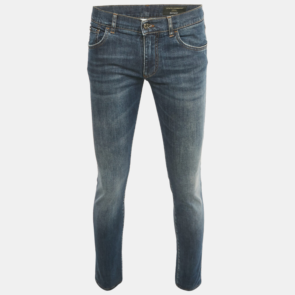 luxury-men-dolcegabbana-used-clothes-p1247666-004.jpg Dolce & Gabbana Blue Denim Skinny Fit Jeans M/Waist 32"