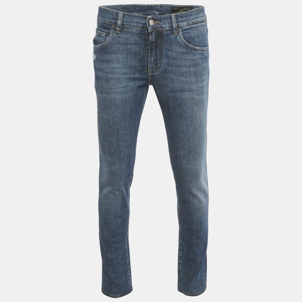Dolce & Gabbana Blue Washed Denim Skinny Jeans M/Waist 32" Dolce & Gabbana Blue Washed Denim Skinny Jeans M/Waist 32"