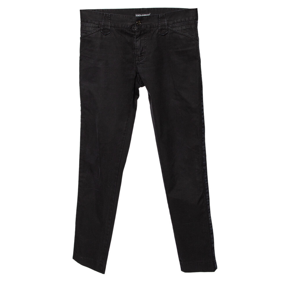 Dolce & Gabbana 14 Black Denim Straight Leg Jeans S Dolce & Gabbana 14 Black Denim Straight Leg Jeans S
