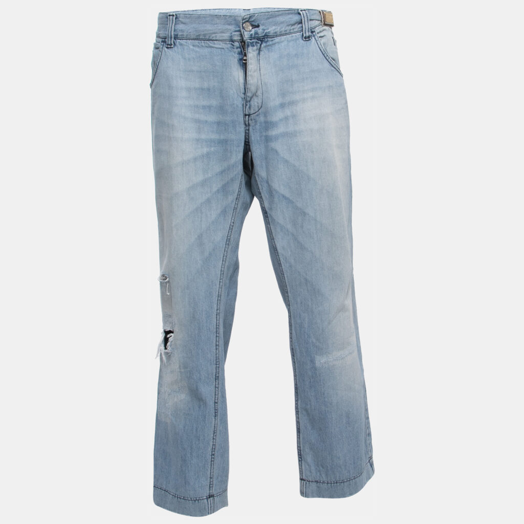 Dolce & Gabbana Blue Ripped Denim 14 Comfort Fit Jeans 4XL Waist 42" Dolce & Gabbana Blue Ripped Denim 14 Comfort Fit Jeans 4XL Waist 42"